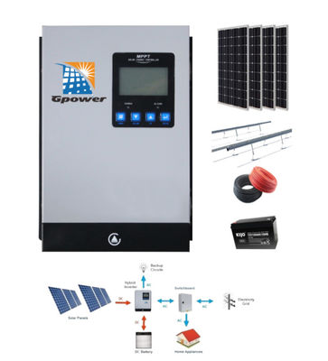 نظام الطاقة الشمسية الهجين 2KW CCC على النظام الشمسي الهجين خارج الشبكة