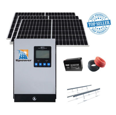 240VAC 50A Hybrid Grid Solar System Grid Tie Solar Kit مع بطارية احتياطية