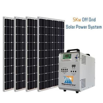 مجموعة نظام الطاقة الشمسية المنزلية ISO 5000Watt DIY 6 مدخلات