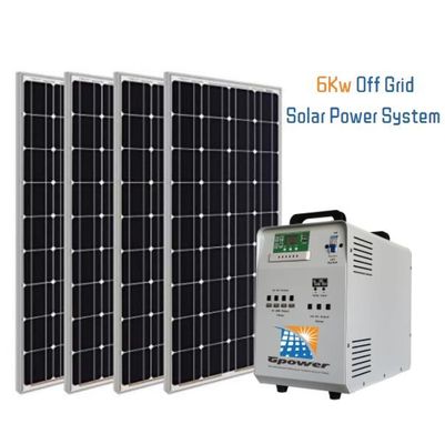 مجموعات الطاقة الشمسية المنزلية 6000W الطاقة المتجددة مجموعة الألواح الشمسية