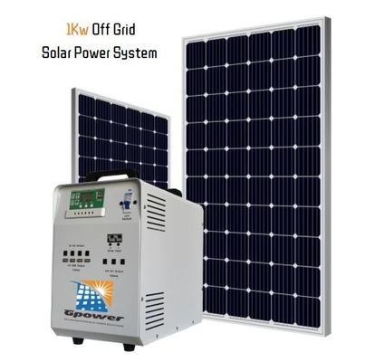 GPOWER 1000Watt مجموعة مولدات الطاقة الشمسية على السطح نظام توليد الطاقة المتجددة